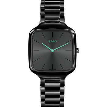 RADO True Square Thinline Black Ceramic Bracelet (R27054152)