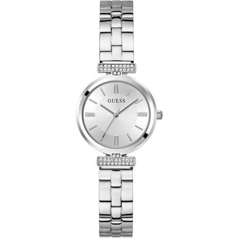 GUESS Array Zircons Silver Stainless Steel Bracelet