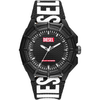 DIESEL Framed Solar Black Fabric Strap