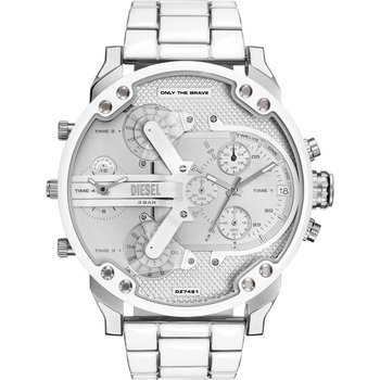 DIESEL Mr Daddy 2.0 Quad Time Chronograph Silver Stainless Steel Bracelet