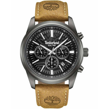 TIMBERLAND Northbridge Dual Time Brown Leather Strap