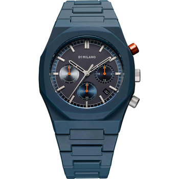 D1 MILANO Polychrono Chronograph Blue Polycarbonate Bracelet