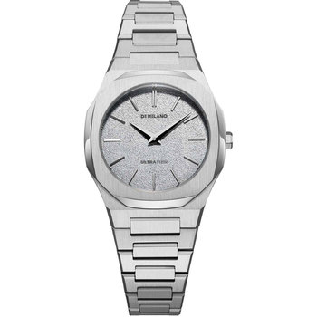 D1 MILANO Ultra Thin Silver Stainless Steel Bracelet