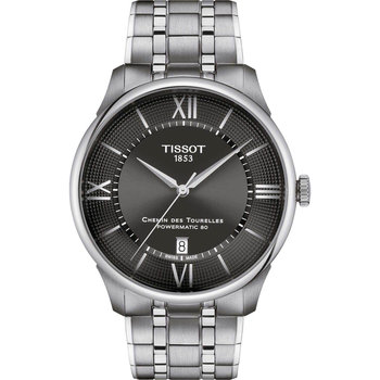 TISSOT T-Classic Chemin Des Tourelles Powermatic 80 Silver Stainless Steel Bracelet