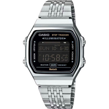 CASIO Vintage Dual Time Chronograph Silver Stainless Steel Bracelet