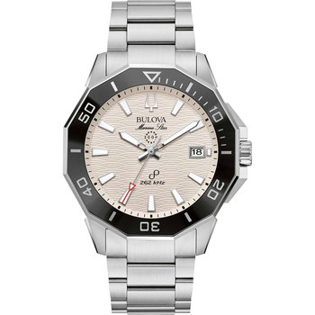 BULOVA Marine Star Silver Stainless Steel Bracelet