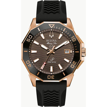 BULOVA Marine Star Black Rubber Strap