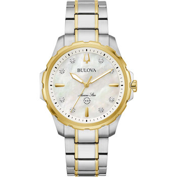 BULOVA Marine Star Diamonds Two Tone Stainless Steel Bracelet