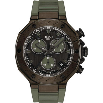 TISSOT T-Sport T-Race Chronograph Green Silicone Strap