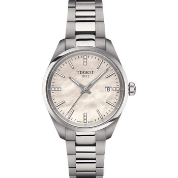 TISSOT T-Classic PR 100 Diamonds Silver Stainless Steel Bracelet