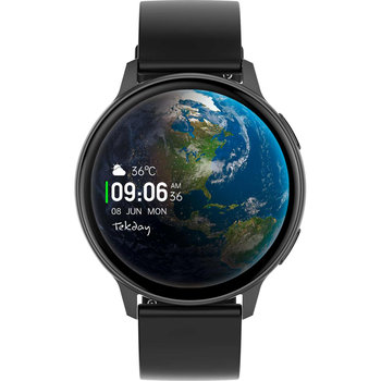 TEKDAY Smartwatch Black Silicone Strap