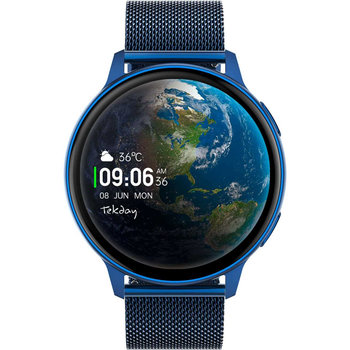 TEKDAY Smartwatch Blue Stainless Steel Bracelet