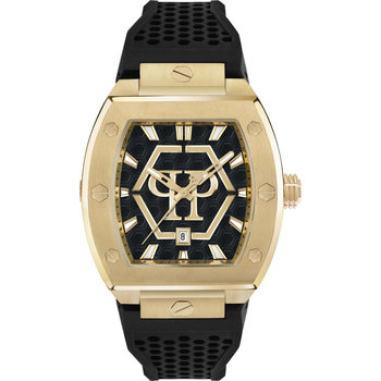 PHILIPP PLEIN The Hexagon Phantom Black Silicone Strap