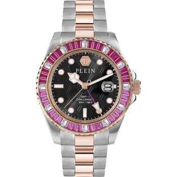 PHILIPP PLEIN GMT-I Challenger Crystals GMT Two Tone Stainless Steel Bracelet