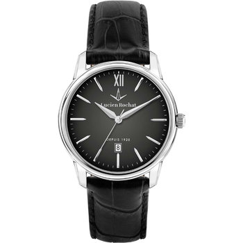 LUCIEN ROCHAT Iconic Black Leather Strap