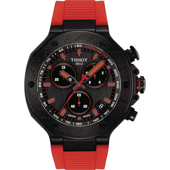 TISSOT T-Sport T-Race Chronograph Red Silicone Strap