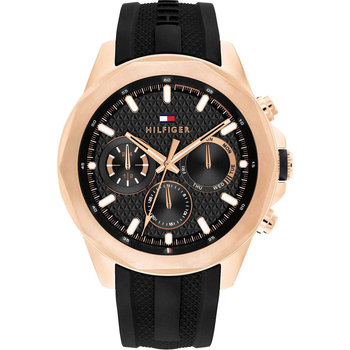 TOMMY HILFIGER Casual Black Silicone Strap