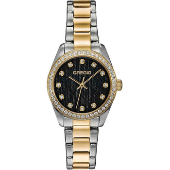 GREGIO Nova Crystals Two Tone Stainless Steel Bracelet