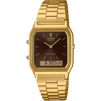 CASIO Vintage Dual Time Chronograph Gold Stainless Steel Bracelet