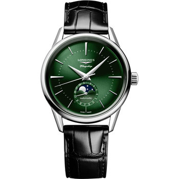 LONGINES Flagship Heritage Automatic Black Leather Strap