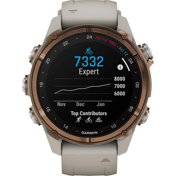 GARMIN Descent Mk3i Bronze PVD Titanium with French Grey Silicone Band