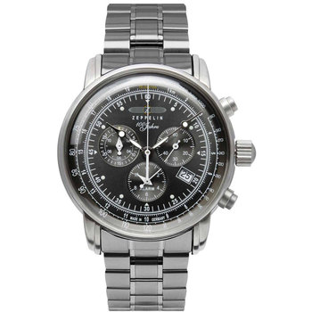 ZEPPELIN 100 Years Chronograph Silver Stainless Steel Bracelet