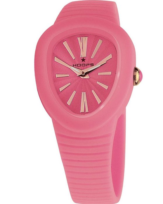 HOOPS Shape Ladies Pink Rubber Strap