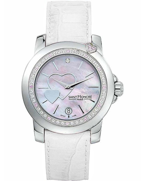 Saint HONORE Euphoria Heart Pink Leather Strap