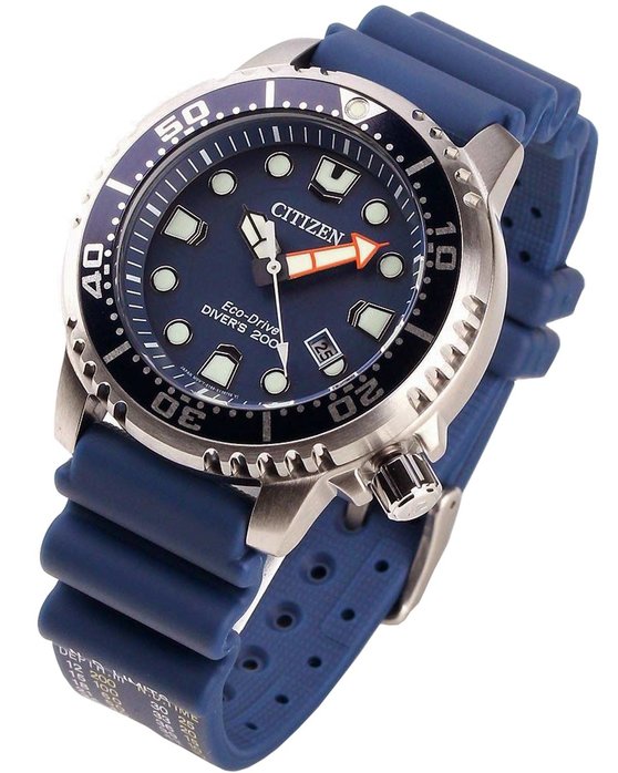 CITIZEN Eco-Drive Divers Blue Rubber Strap