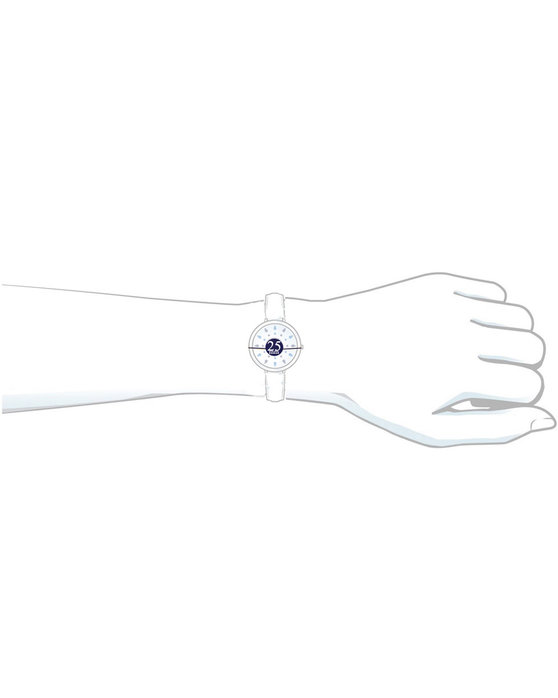 SWATCH Power Tracking Silver Keeper White Rubber Strap