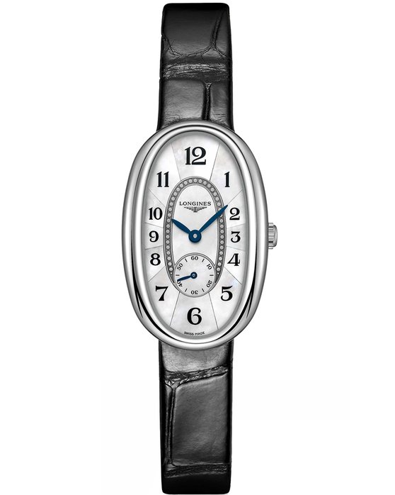 LONGINES Symphonette Mother Of Pearl Black Leather Strap