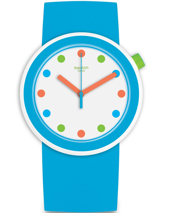 SWATCH Pop Collection POPpingpop Cyan Rubber Strap