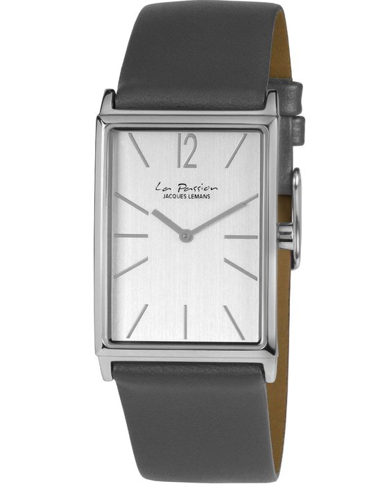 Jacques LEMANS La Passion Grey Leather Strap