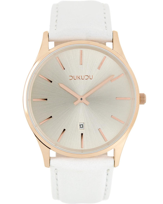 DUKUDU Vera White Leather Strap