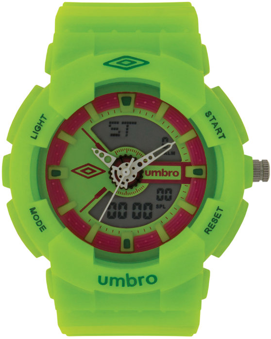 UMBRO Sport Chronograph Green Rubber Strap