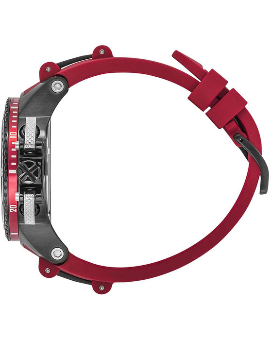 QUANTUM Hunter Chronograph Red Silicone Strap