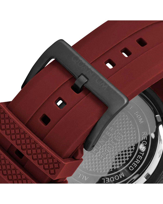 QUANTUM Hunter Chronograph Red Silicone Strap