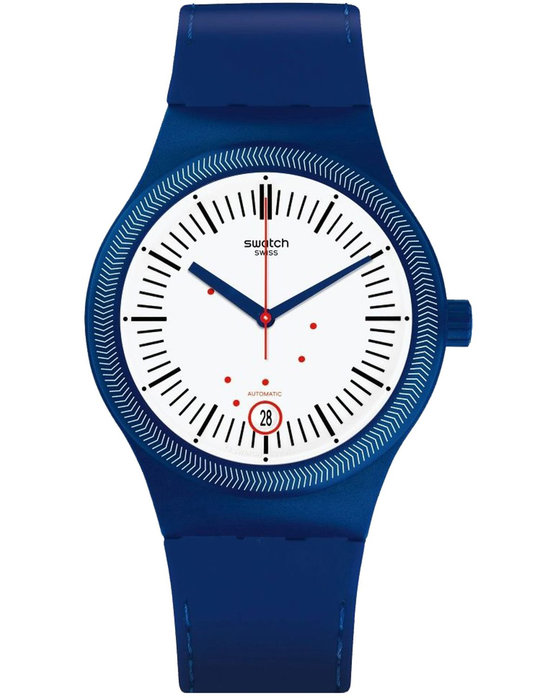 SWATCH Sistem Grid Automatic Blue Silicone Strap