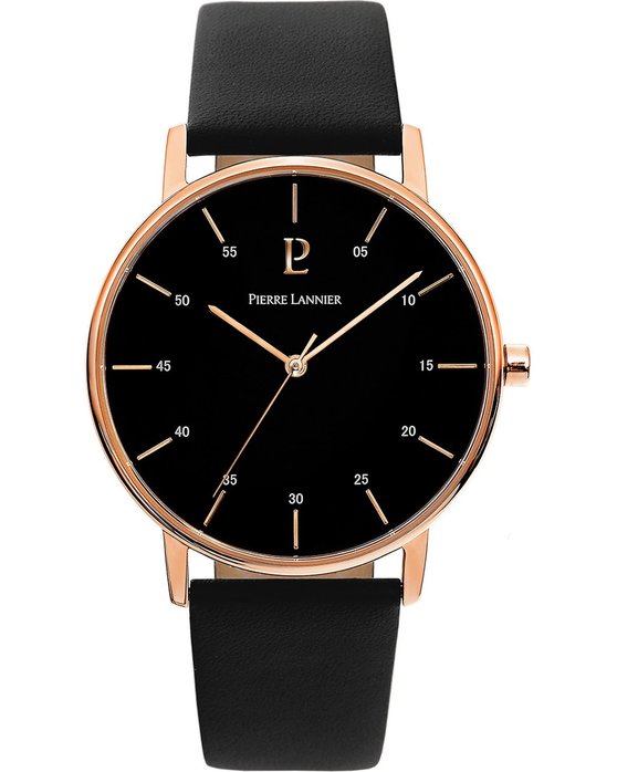 PIERRE LANNIER Classic Black Leather Strap