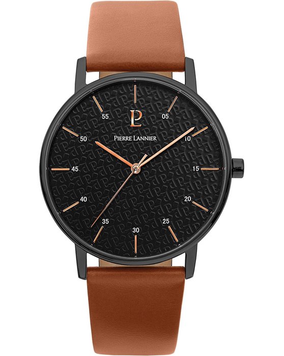 PIERRE LANNIER Classic Brown Leather Strap