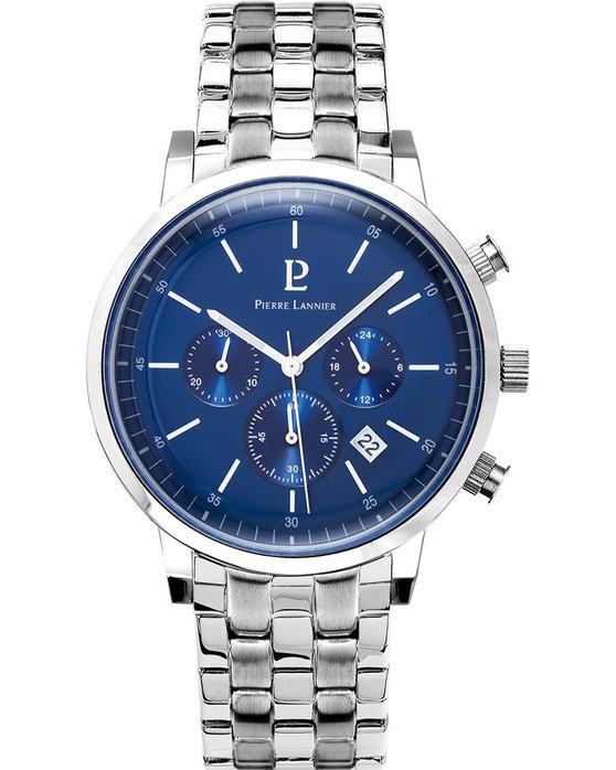 PIERRE LANNIER Chronograph Silver Stainless Steel Bracelet