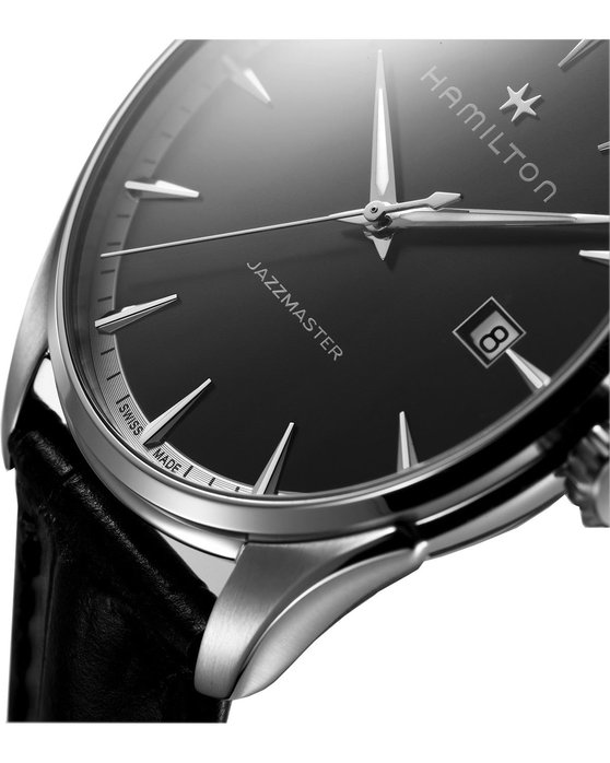 HAMILTON Jazzmaster Black Leather Strap