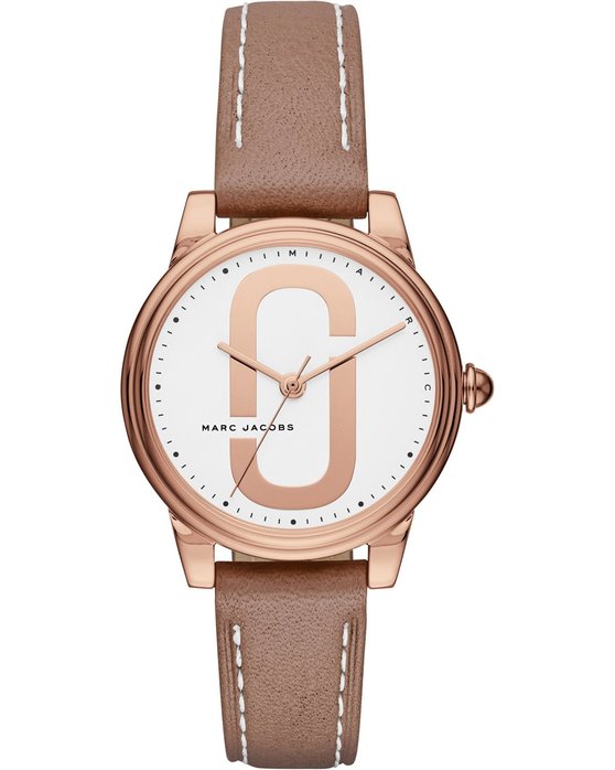 MARC JACOBS Corie Brown Leather Strap