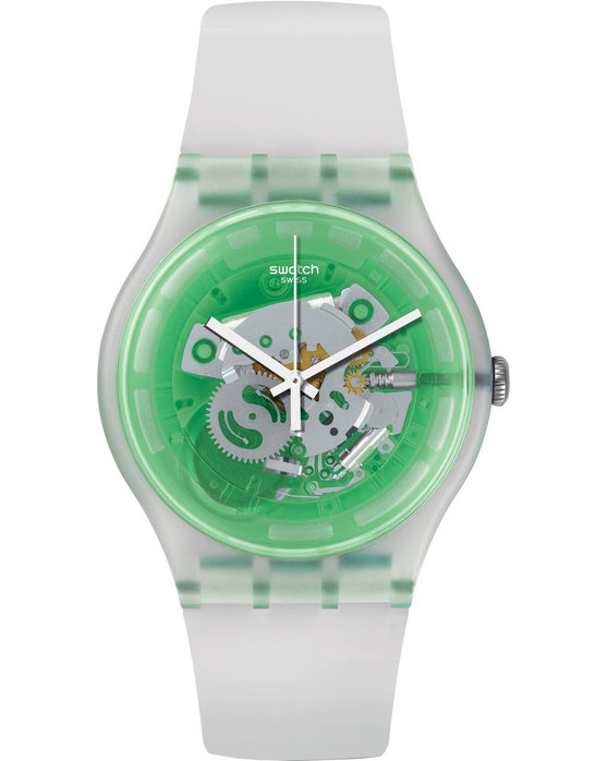 SWATCH Vibe Greenmazing White Silicone Strap
