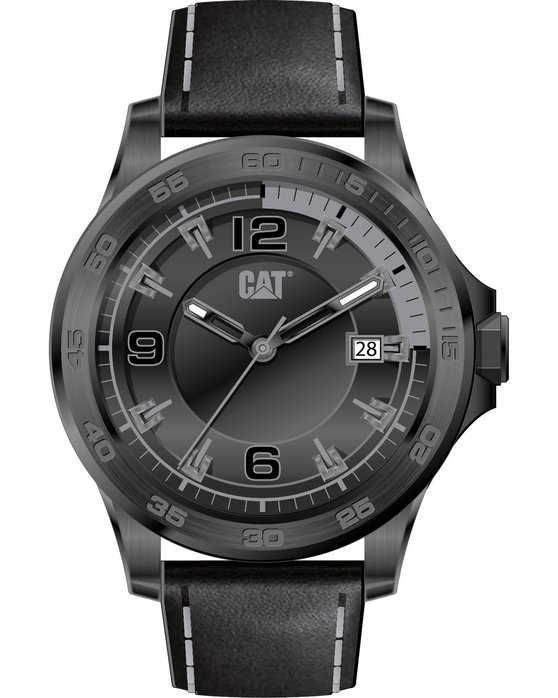 CATERPILLAR Boston Black Leather Strap