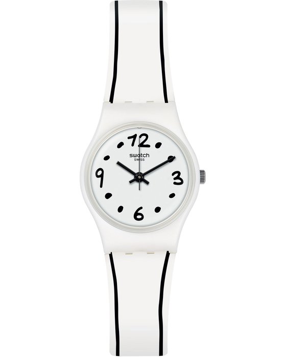 SWATCH Worldhood Black Border Two Tone Silicone Strap