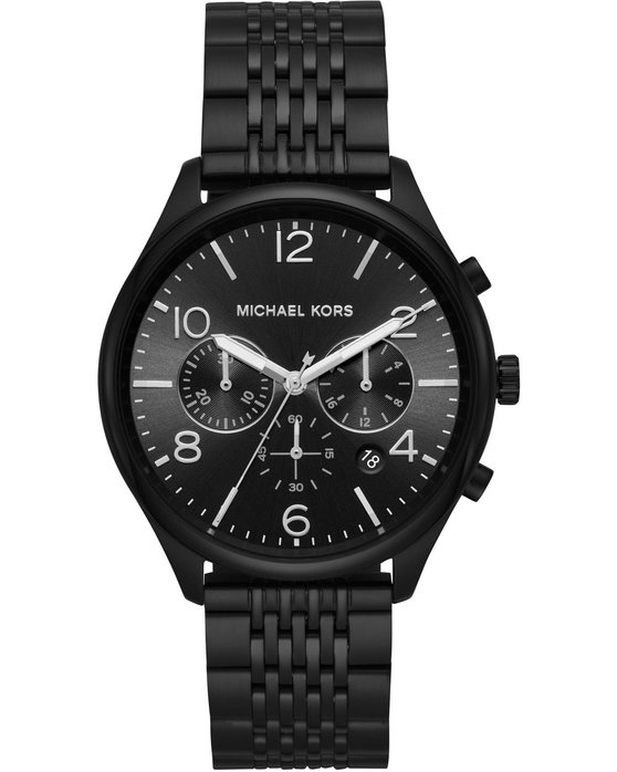 Michael KORS Merrick Chronograph Black Stainless Steel Bracelet