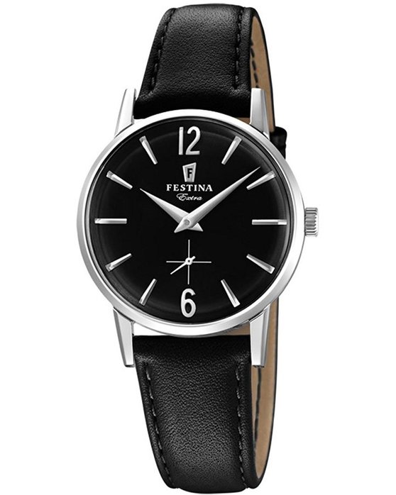 FESTINA Extra Black Leather Strap