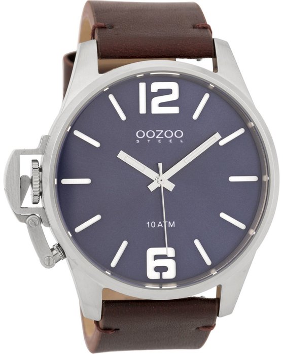 OOZOO Steel Brown Leather Strap