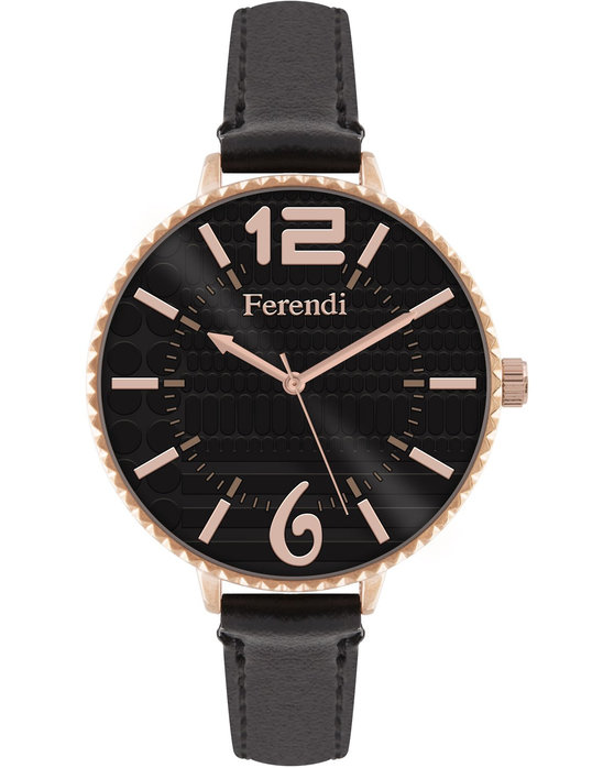 FERENDI Inaly Black Leather Strap